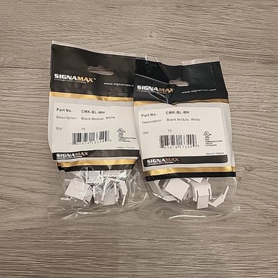 Signamax Keystone Module Blank 20-pack White