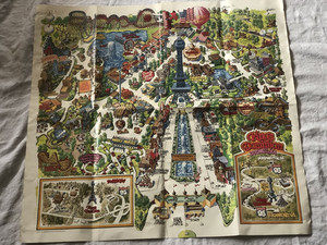 Souvenir Collectible Kings Dominion Doswell VA 1979 Vintage map Park Guide VG+