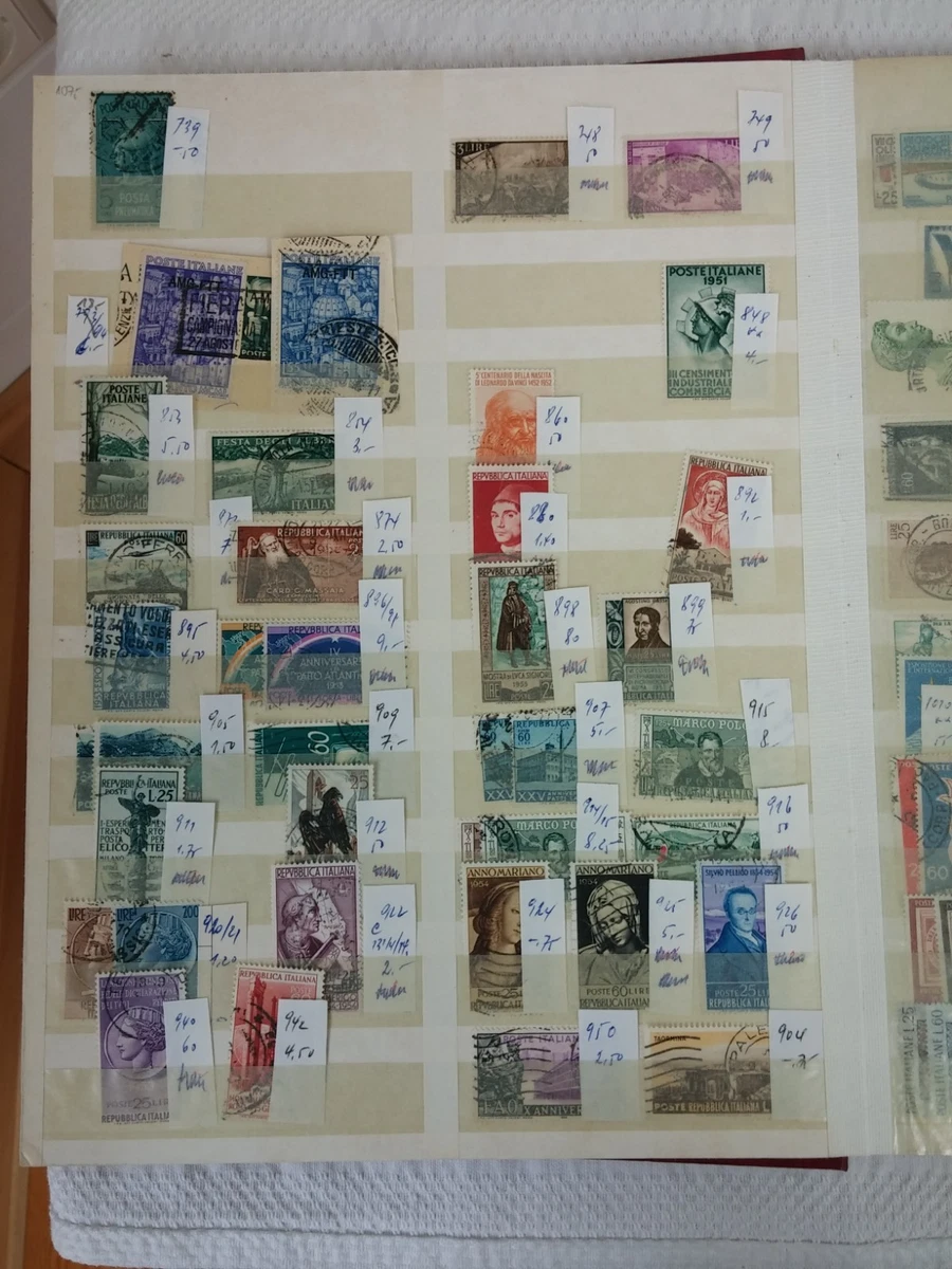 Italien Sammlung Album 12 Blätter / 20 Seiten mit Marken postfrisch, gest. #Ab13