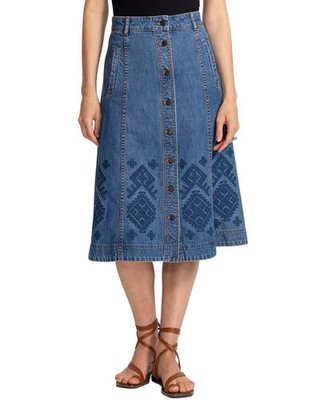 Johnny Was The Panel Denim Skirt Women's