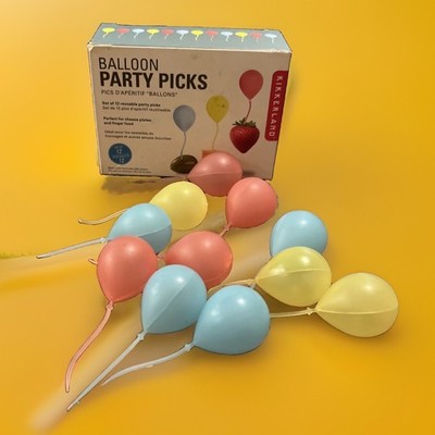 11 Plastic Balloon Party Picks Appetizers Charcuterie Picks Cake Decor Cupcake