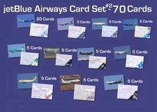 Jetblue Airways Airbus Set#2 A320 / 70 Airplane Trading Cards - 2.5"x 3.5"