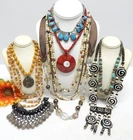 VINTAGE TO NOW FASHION/COSTUME JEWELRY NECKLACE LOT, ASSORTED TYPES & MATERIALS