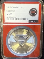 2016 Canada $5 Superman Silver Commemorative Coin NGC MS 69 .9999 Silver