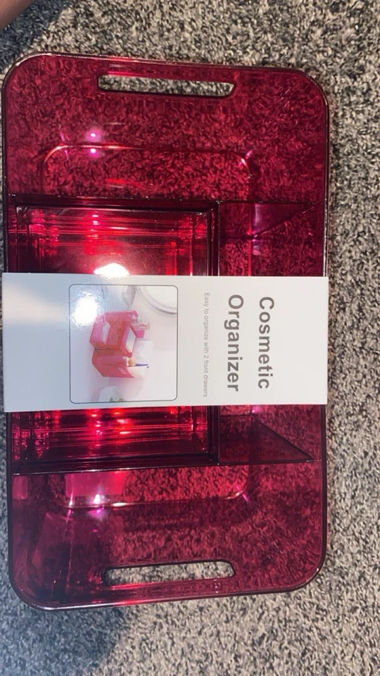 Hot Pink Acrylic makeup organizer - Image 3 of 4