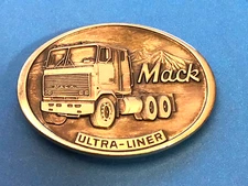 RARE MACK  ULTRA-LINER MODEL CABOVER TRUCK  BELT BUCKLE ULTRALINER