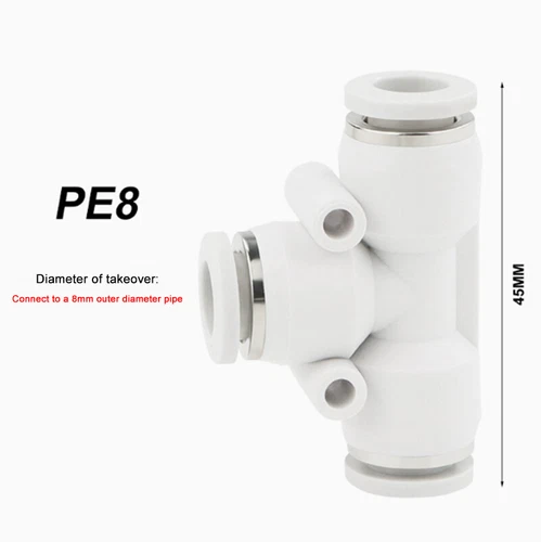 PU/PY/PE Series Tracheal Connector Outer Diameter 4/6/8-16MM For PU/Nylon Hose - Picture 20 of 45