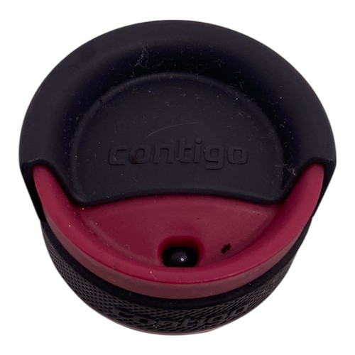 🌊 2,5" ROT GRAU CONTIGO WASSERFLASCHE AUTOSEAL DECKEL ABDECKUNG TWIST CLOSE EUC - M1