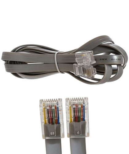 7ft RJ45 8P8C Telephone Phone Fax Extension Line Cord Cable STRAIGHT ...