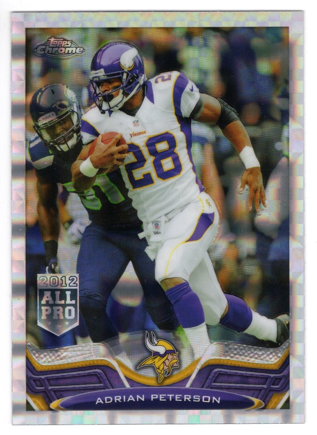 2013 TOPPS CHROME X-FRACTOR ADRIAN PETERSON CARD #100 **NM-MT** VIKINGS
