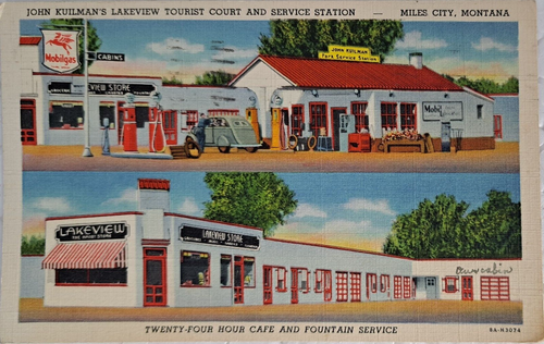 John Kuilman's Lakeview Tourist Ctr. Miles City, MT. -Unposted Postcard -MONTANA - Picture 3 of 4