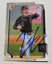 2015 Bowman ZACK ERWIN Autograph Baseball card OAKLAND A's Clemson Tigers auto