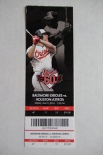 BALTIMORE ORIOLES VS HOUSTON ASTROS 5/9/2014 FULL TICKET ~ MANNY MACHADO HR