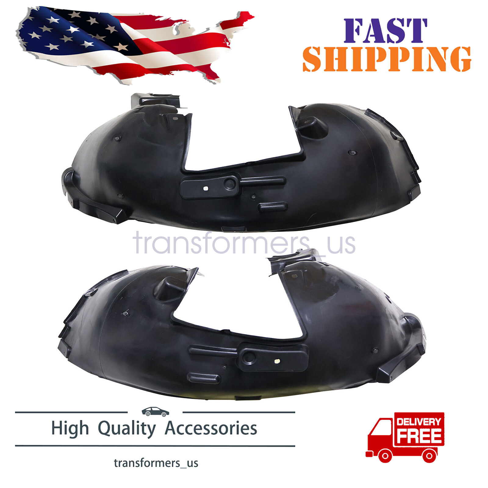 New Front Driver & Passenger Side Fender Liner Fits 2009-2012 2013-2017 Audi Q5