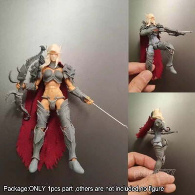 Unpainted 1/18 Monster Sylvanas Head Accessory For 3.75'' BFS Court of the Dead