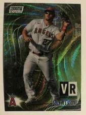 2021 Topps Stadium Club Chrome MIKE TROUT Wave Refractor SP Virtual Reality VR-6