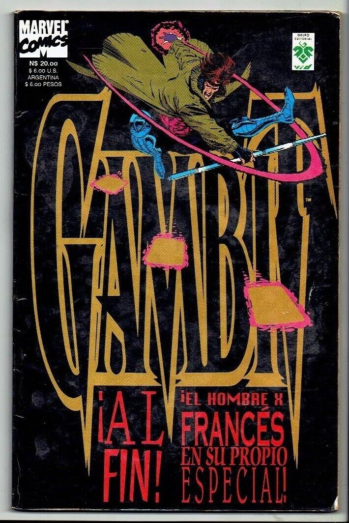 GAMBIT GAMBITO #1 2 3 4 Marvel Comics Set, Spanish Variants, X-Men, mid  grades