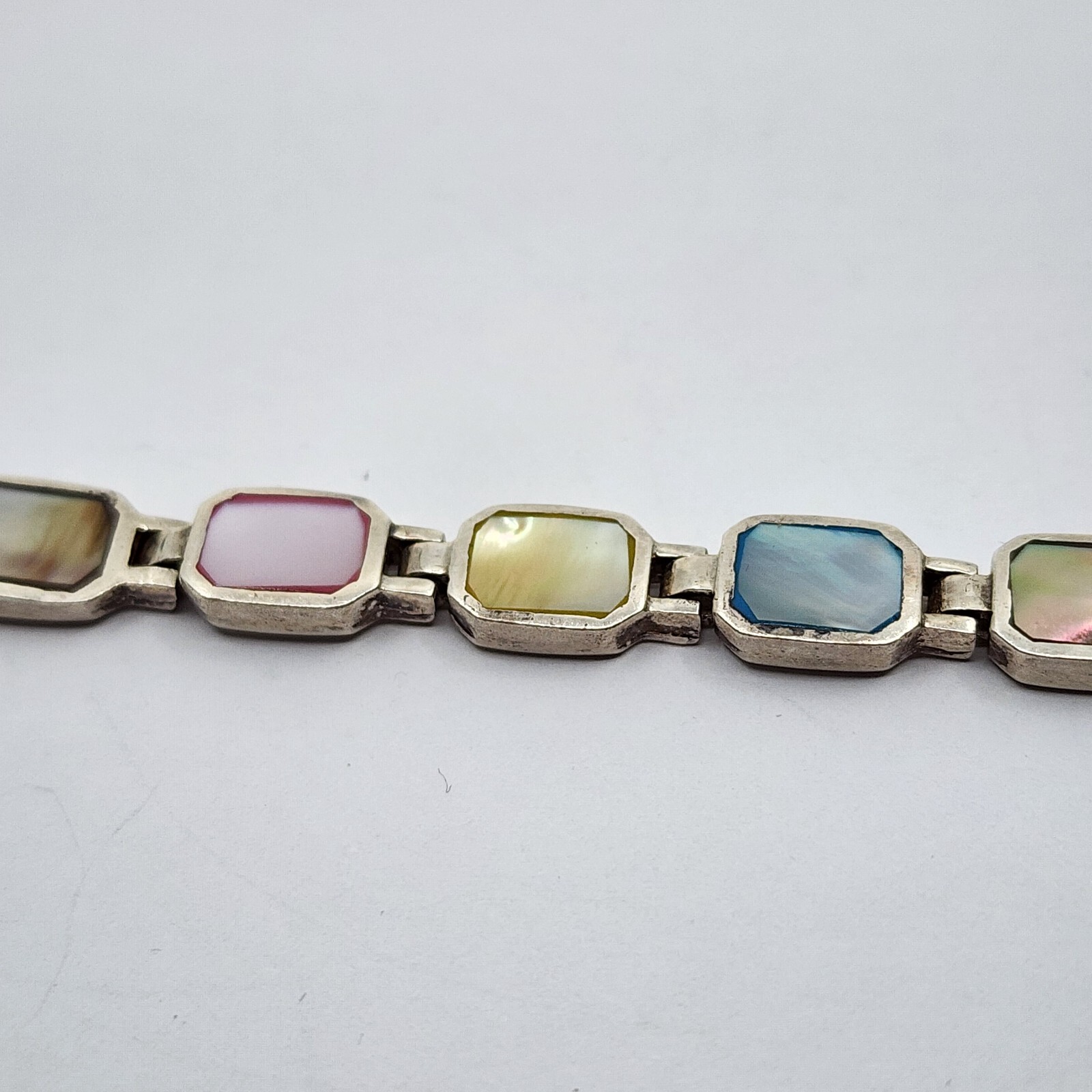 Assorted Gemstone Sterling Silver Link Bracelet - image 4