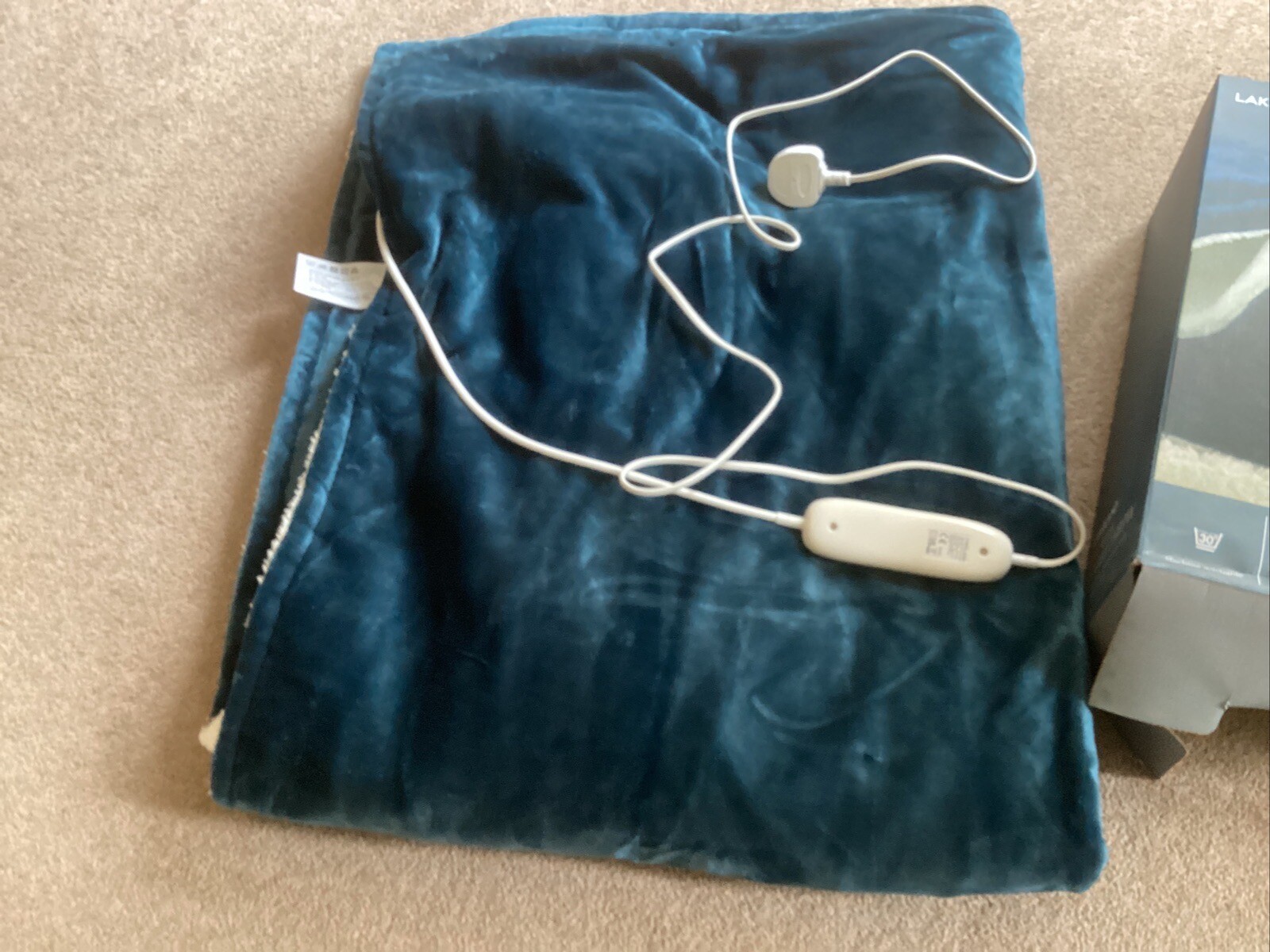 Lakeland Electric Heated Throw Sherpa Blue Teal Large 160 x 120 RRP £89