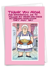 1 Funny Mother's Day Card - Thank You Mom Mother'S Day Humor Paper Card C1598MDG
