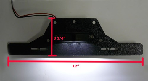 RV CAMPER TRAILER BOAT TAG MOUNT PLATE BRACKET W/ LIGHT - Picture 2 of 2
