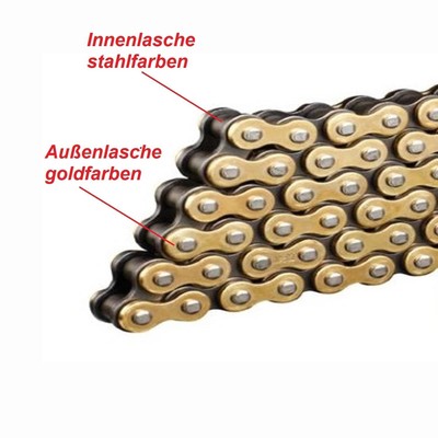 DID VX3 X-Ringkette Antriebskette Offen G&B 520 Teilung 106 Glieder Nietschloss