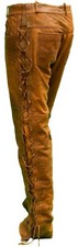 Native American Handmade cowboy style Buck Skin Beaded Suede Leather Pant TB009