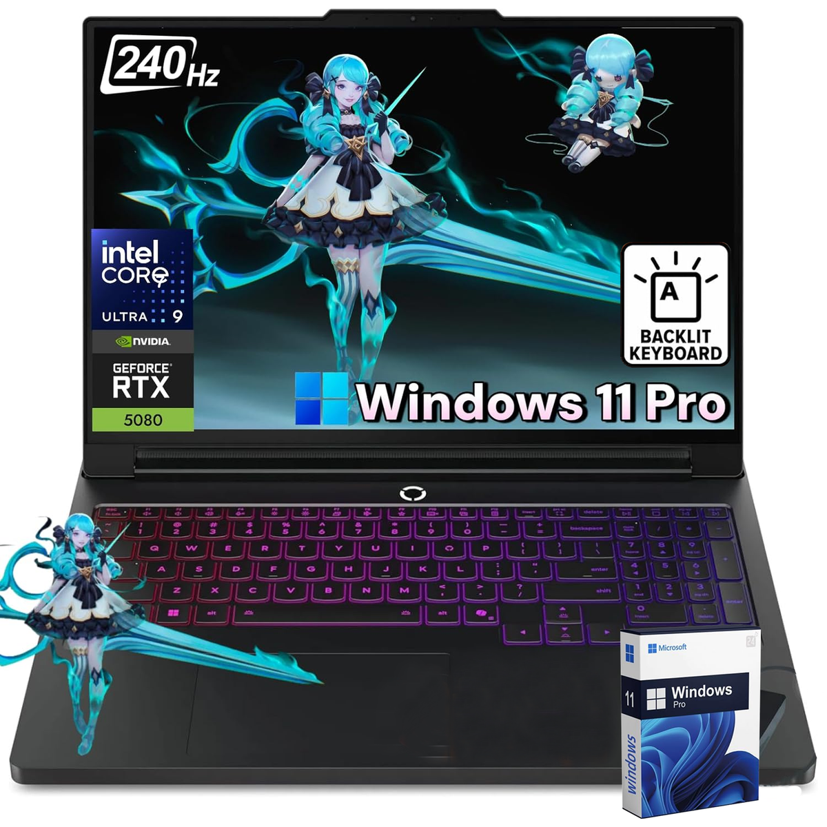 Lenovo Legion Pro 7i 16" WQXGA OLED 240Hz NVIDIA RTX 5080 Intel Core Ultra 9 275HX AI Gaming Laptop 64GB RAM 1TB SSD Eclipse Black - Best Buy
