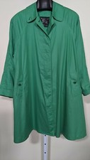 Burberrys For Harrods Vintage Green Light Trench Jacket Overcoat England