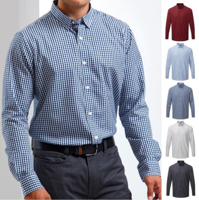 Men´s Maxton Check Slim Long Sleeve Shirt Herren Karo Langarmhemd 