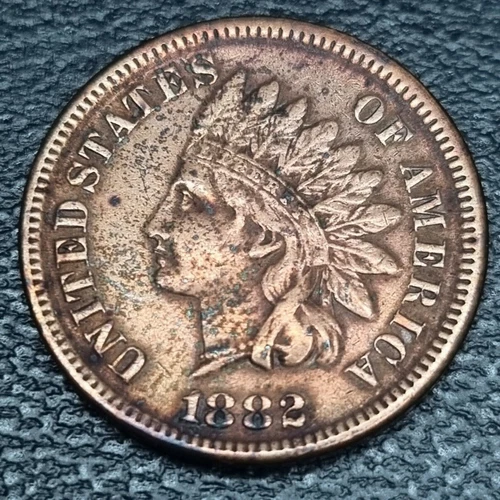1882 Indian Head Cent 1c High Grade XF Details #39974
