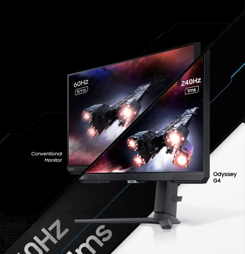 Samsung Odyssey G4 27" Widescreen IPS LCD Monitor - Black (LS27BG400EUXXU) - Picture 10 of 11