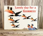 Guinness Beer Lovely Day Metal Tin Sign Retro Vintage Style Garage Man Cave New