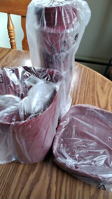 Tupperware Tumblers, Plates, & Pitcher Autumn Harvest Lunch New Host Set for 4