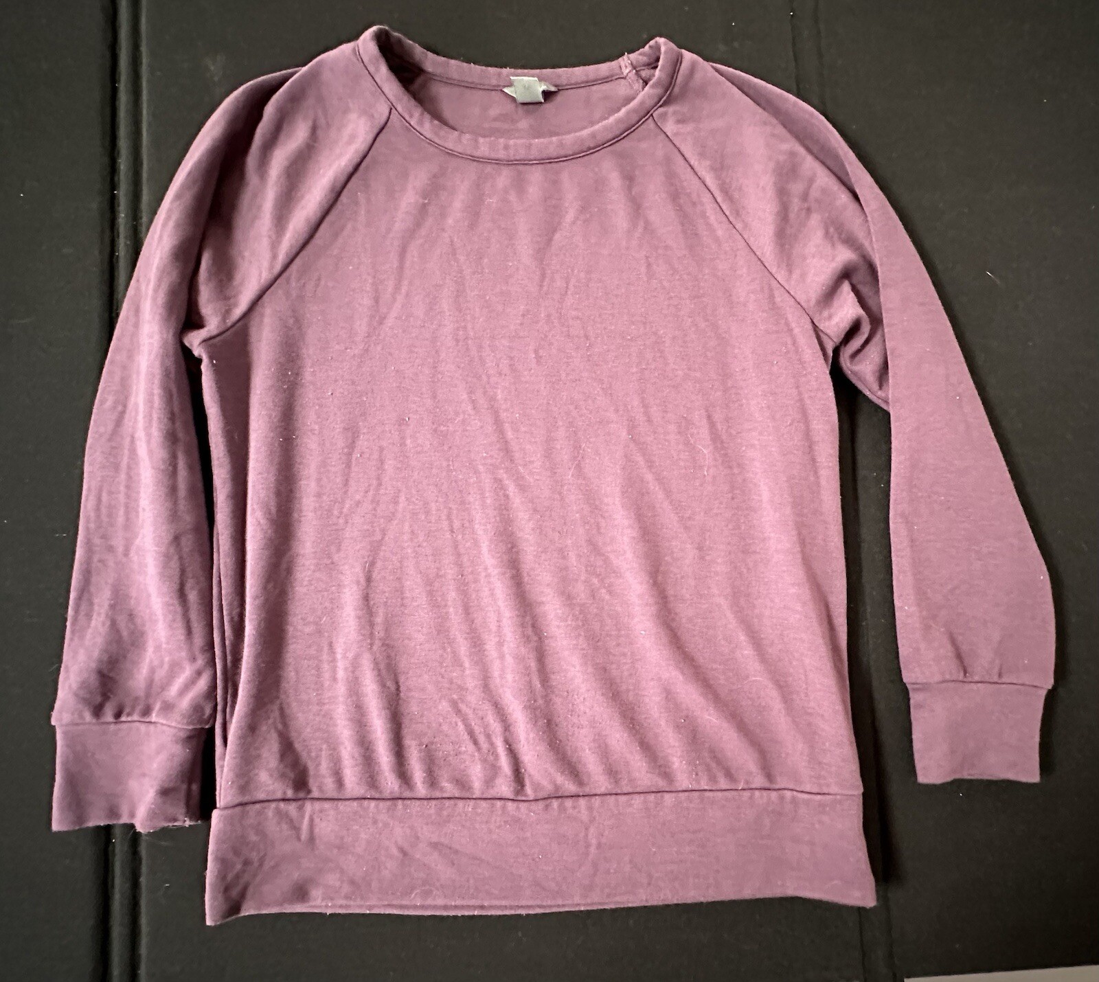 Eddie Bauer Women’s Small Dark Purple Crew Long Sleeve Sweatshirt Top ...