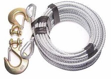 3/8 x 100 ft Galvanized Wire Rope Tow Cable, ...