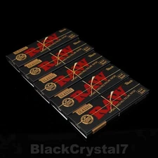5PK AUTHENTIC RAW Black Classic 1.25 (1-1/4) Size Rolling Papers - US Seller