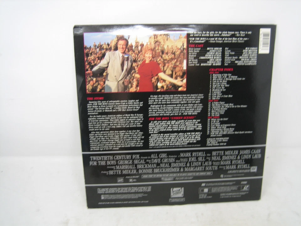 vintage laserdisc for the boys LD bette midler james caan vtg Foto 2 de 3