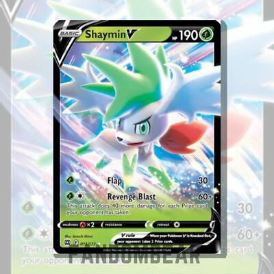 Shaymin V ULTRA RARE card 13/172 SWSH Brilliant Stars 2022 Pokemon TCG  NM/LP