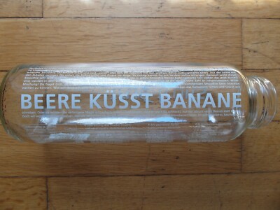 True Fruits Flasche 750 ml. Aufdruck ''Beere küsst Banane'' leer  Sammler Glas