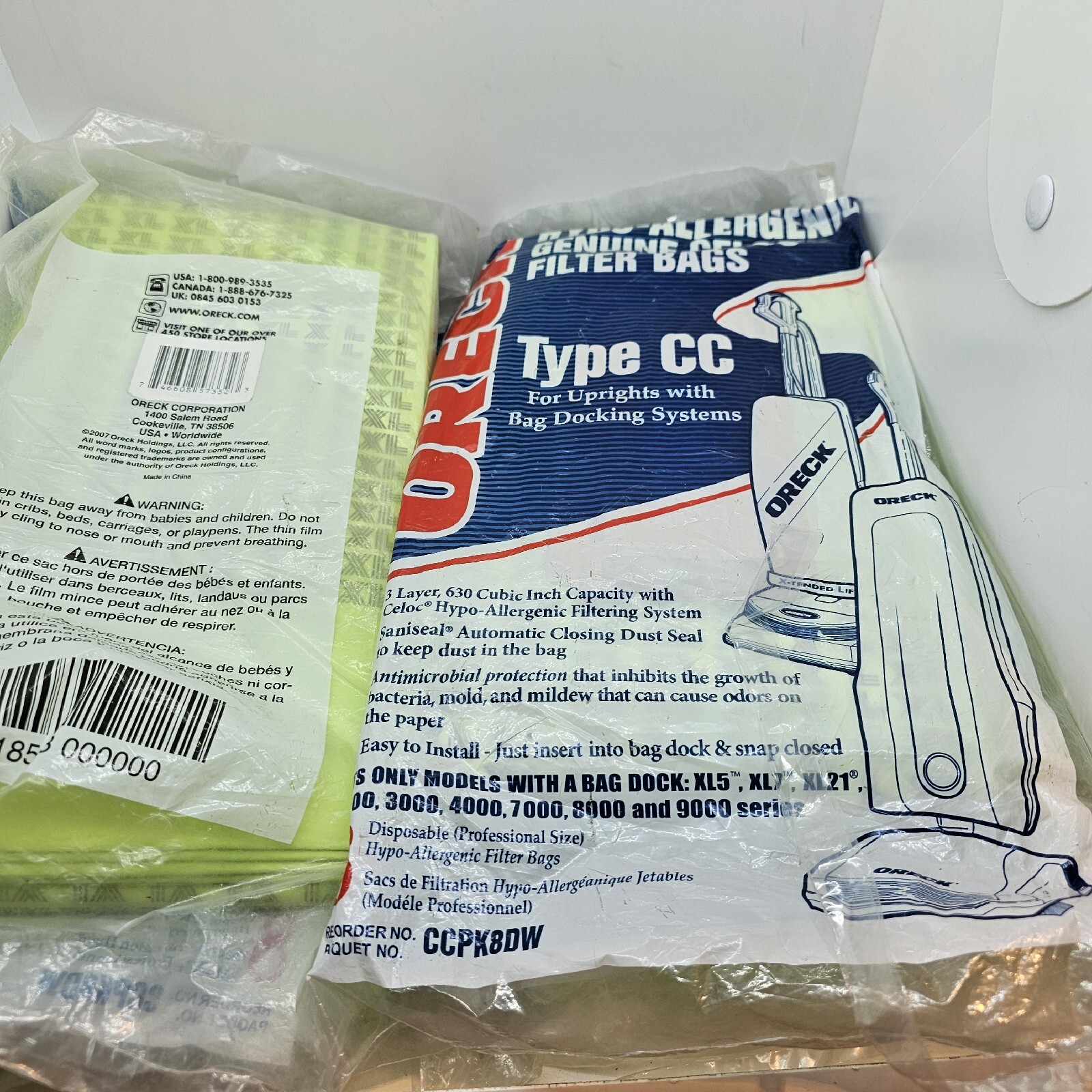 4 Pack of 8 Oreck Type CC Vacuum Cleaner Bags CCPK8DW XL Upright Vacuum