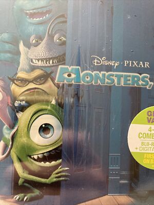 Disney Pixar Monsters, Inc. Blu-Ray/DVD 4-Disc Set JUMBO STEELBOOK