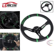 350mm/14” Deep Dish 6 Bolt Aluminum JDM Sport Racing Drifting Steering Wheel