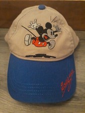 Disney Parks Vintage Style Mickey Mouse Grey Blue Snapback Youth Baseball Hat