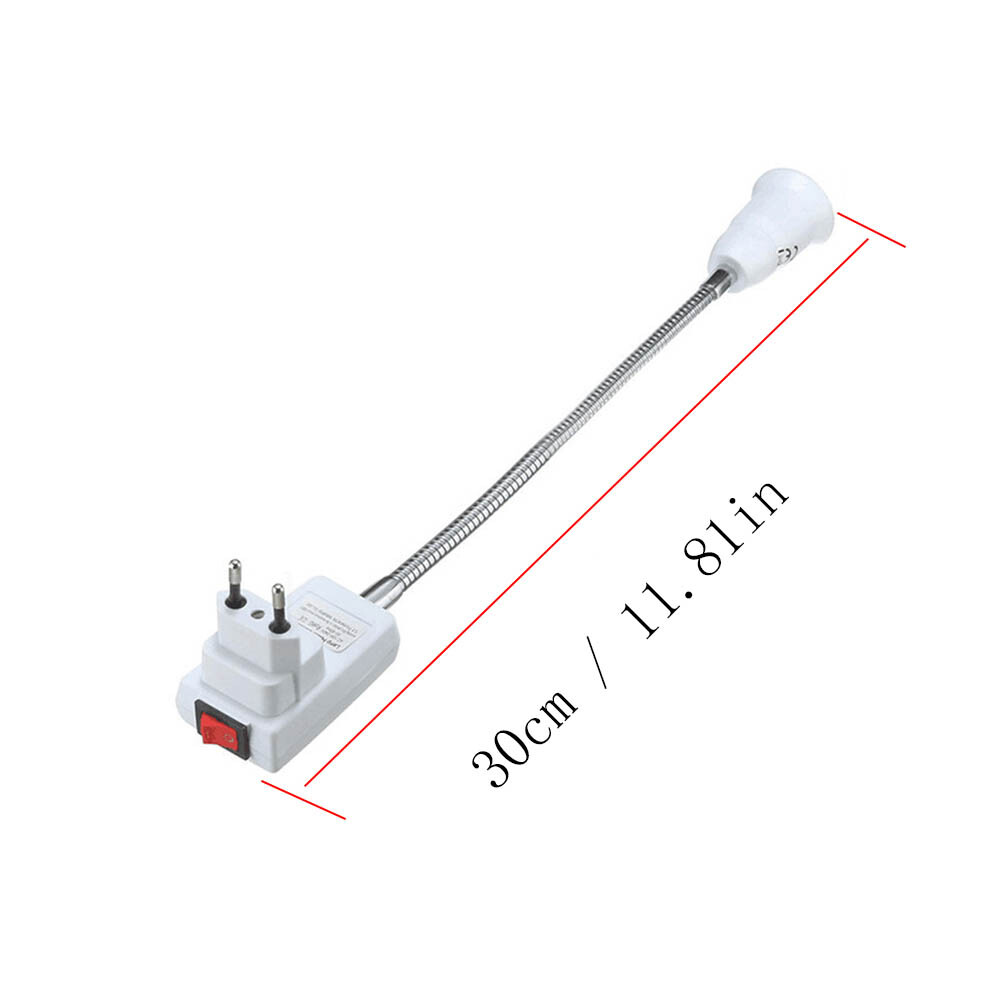 E27 Socket Adapter with On/Off Switch Flexible Extension Lamp Light ...