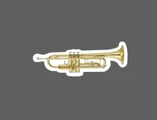 Trumpet Sticker Band Jazz Waterproof Music Band Gift NEW
