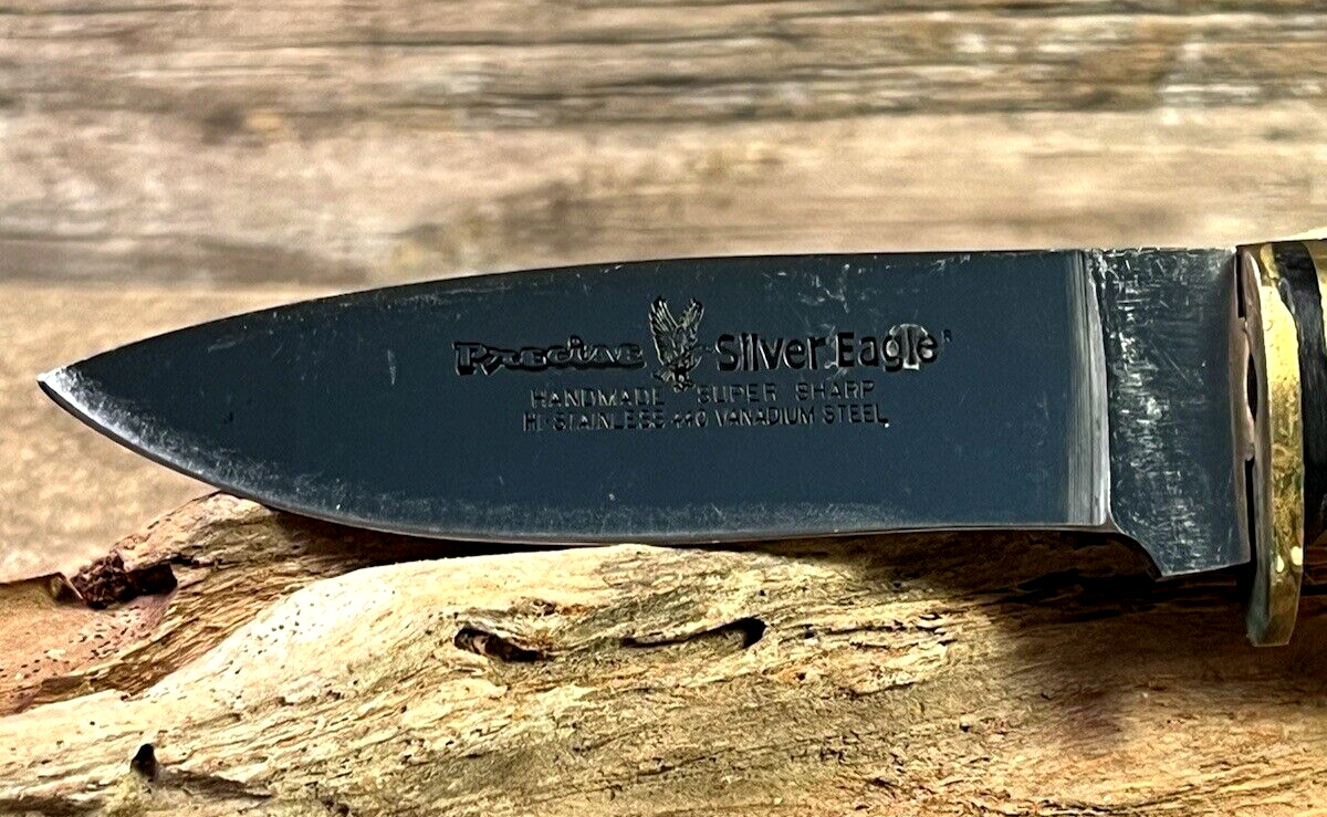 NOS Vintage Precise Silver Eagle 10327 Japan Stag Handle w/ Knife