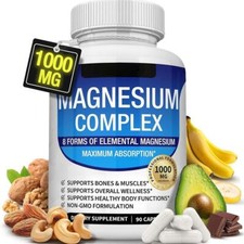 Magnesium Glycinate Complex 4 in 1 - 1000mg per serving 90pcs Q1H6.