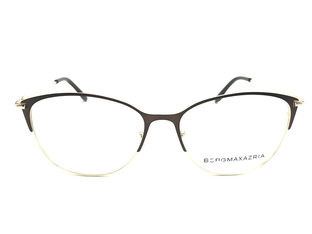 BCBG MAXAZRIA Freya Women's Espresso Gold Cat Eye Eyeglasses 54-15