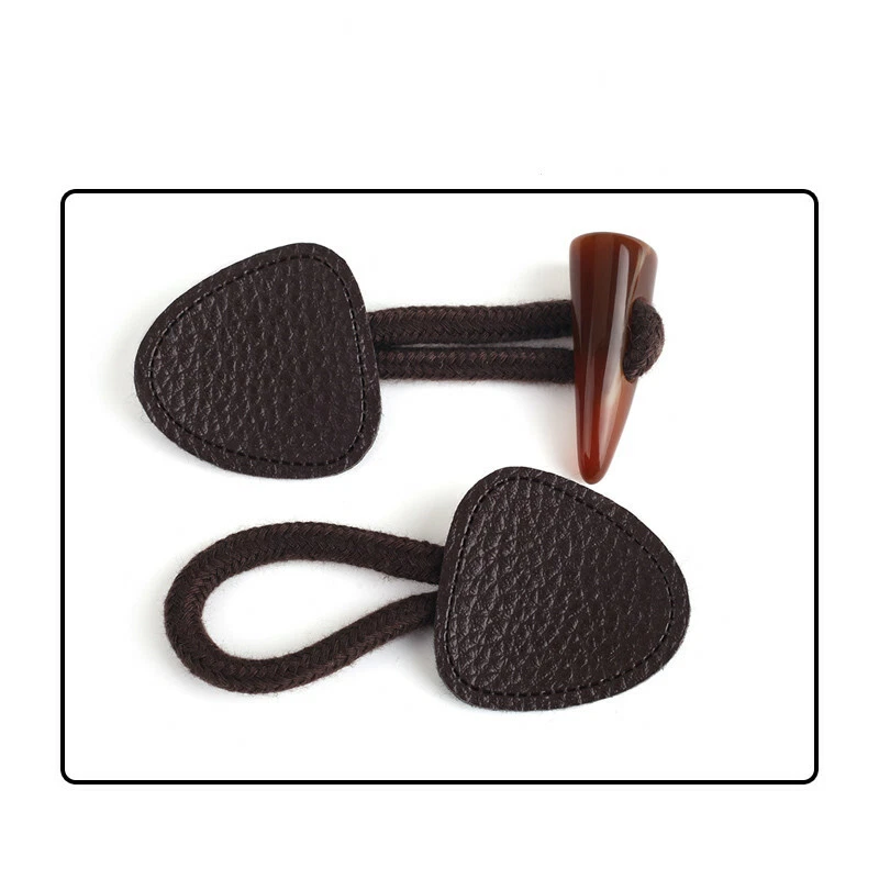 5 Pairs Horn Toggle Buttons Coat Sewing Fastener Knitwear Jacket Duffle Craft - Image 4 of 4